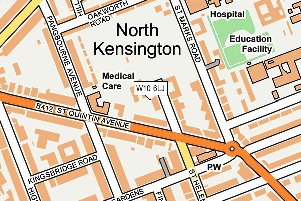 W10 6LJ map - OS OpenMap – Local (Ordnance Survey) W10 6LJ map - OS OpenMap – Local (Ordnance Survey)