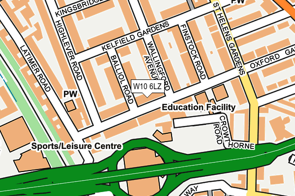 W10 6LZ map - OS OpenMap – Local (Ordnance Survey) W10 6LZ map - OS OpenMap – Local (Ordnance Survey)