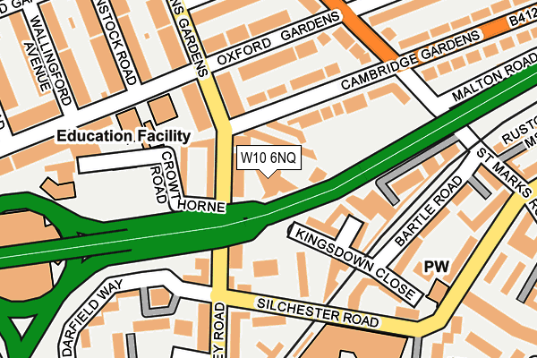 W10 6NQ map - OS OpenMap – Local (Ordnance Survey) W10 6NQ map - OS OpenMap – Local (Ordnance Survey)