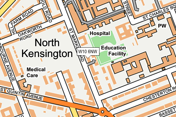 W10 6NW map - OS OpenMap – Local (Ordnance Survey) W10 6NW map - OS OpenMap – Local (Ordnance Survey)