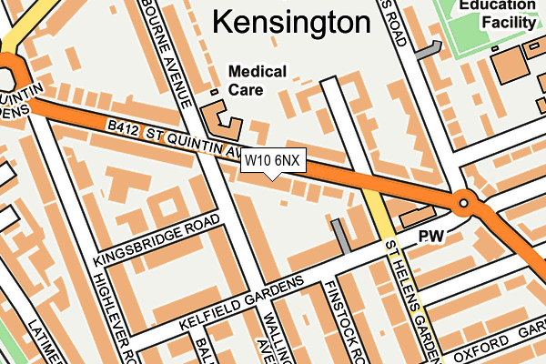 W10 6NX map - OS OpenMap – Local (Ordnance Survey)