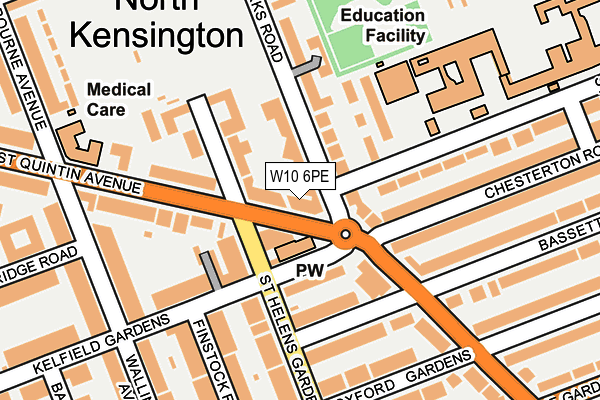 W10 6PE map - OS OpenMap – Local (Ordnance Survey) W10 6PE map - OS OpenMap – Local (Ordnance Survey)