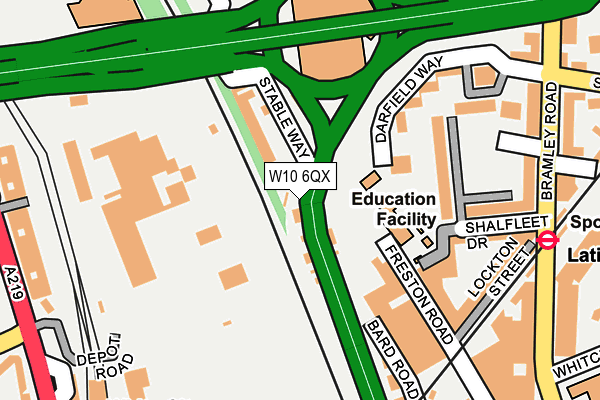 W10 6QX map - OS OpenMap – Local (Ordnance Survey) W10 6QX map - OS OpenMap – Local (Ordnance Survey)