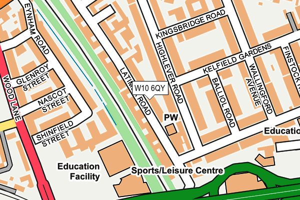 W10 6QY map - OS OpenMap – Local (Ordnance Survey) W10 6QY map - OS OpenMap – Local (Ordnance Survey)