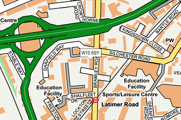 W10 6SY map - OS OpenMap – Local (Ordnance Survey)