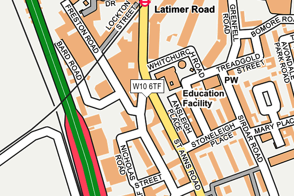 W10 6TF map - OS OpenMap – Local (Ordnance Survey) W10 6TF map - OS OpenMap – Local (Ordnance Survey)