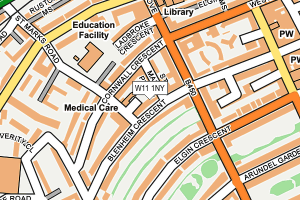 W11 1NY map - OS OpenMap – Local (Ordnance Survey) W11 1NY map - OS OpenMap – Local (Ordnance Survey)