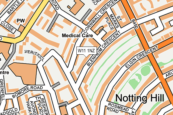 W11 1NZ map - OS OpenMap – Local (Ordnance Survey) W11 1NZ map - OS OpenMap – Local (Ordnance Survey)