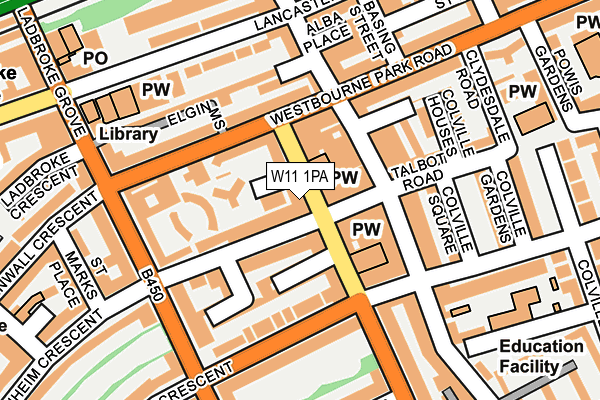 W11 1PA map - OS OpenMap – Local (Ordnance Survey) W11 1PA map - OS OpenMap – Local (Ordnance Survey)