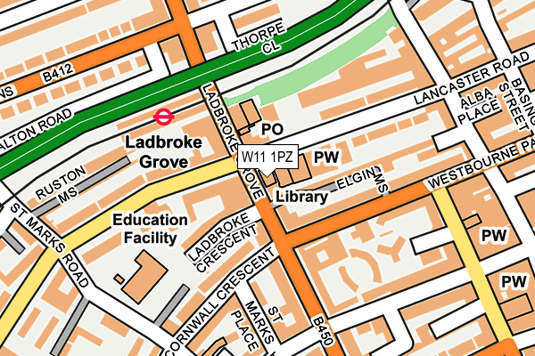 W11 1PZ map - OS OpenMap – Local (Ordnance Survey) W11 1PZ map - OS OpenMap – Local (Ordnance Survey)