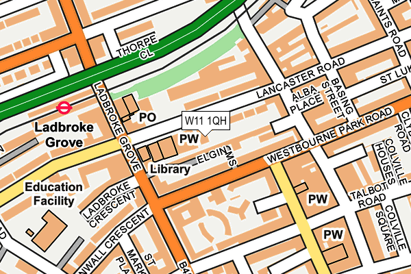W11 1QH map - OS OpenMap – Local (Ordnance Survey)