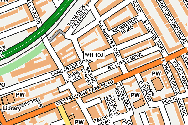 W11 1QJ map - OS OpenMap – Local (Ordnance Survey) W11 1QJ map - OS OpenMap – Local (Ordnance Survey)