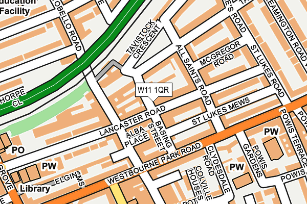 W11 1QR map - OS OpenMap – Local (Ordnance Survey) W11 1QR map - OS OpenMap – Local (Ordnance Survey)