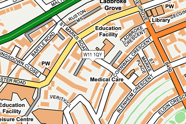 W11 1QY map - OS OpenMap – Local (Ordnance Survey) W11 1QY map - OS OpenMap – Local (Ordnance Survey)
