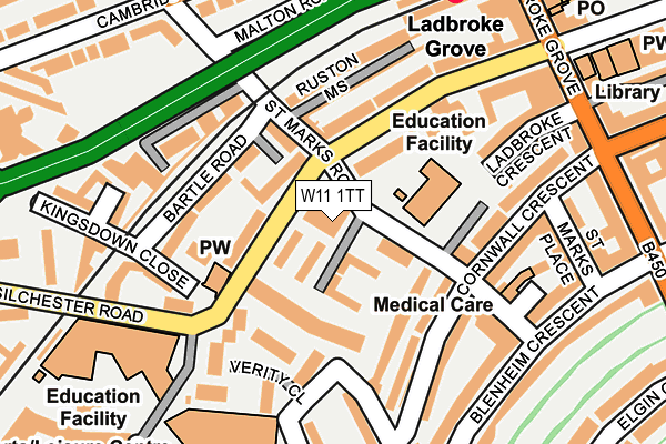 W11 1TT map - OS OpenMap – Local (Ordnance Survey) W11 1TT map - OS OpenMap – Local (Ordnance Survey)