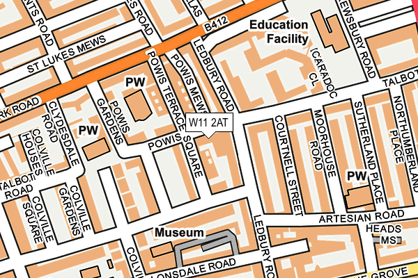 W11 2AT map - OS OpenMap – Local (Ordnance Survey) W11 2AT map - OS OpenMap – Local (Ordnance Survey)