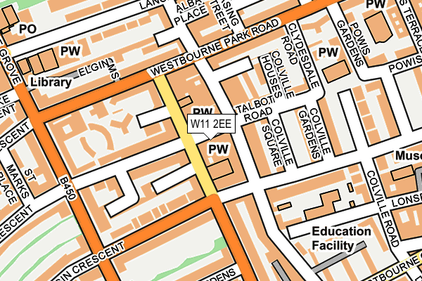 W11 2EE map - OS OpenMap – Local (Ordnance Survey) W11 2EE map - OS OpenMap – Local (Ordnance Survey)