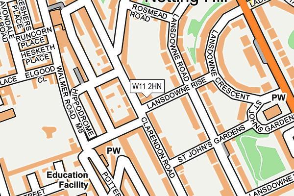 W11 2HN map - OS OpenMap – Local (Ordnance Survey) W11 2HN map - OS OpenMap – Local (Ordnance Survey)
