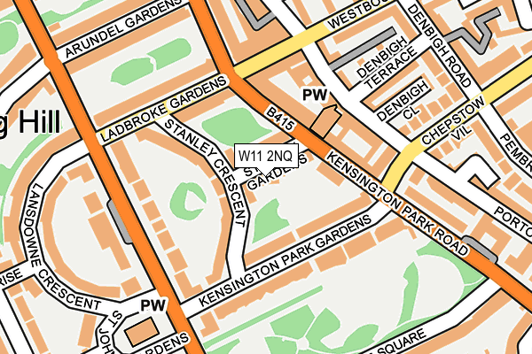 W11 2NQ map - OS OpenMap – Local (Ordnance Survey) W11 2NQ map - OS OpenMap – Local (Ordnance Survey)