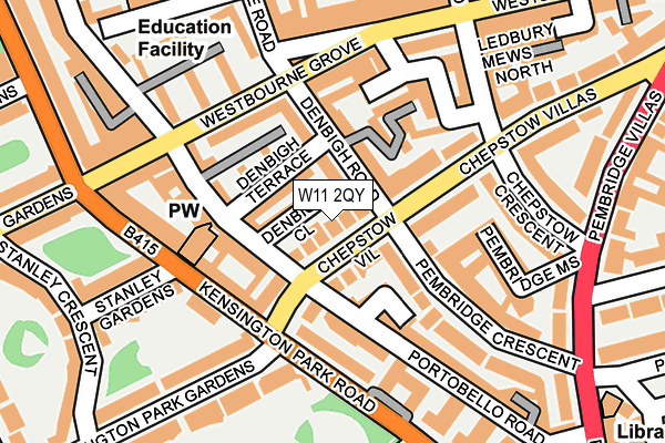 W11 2QY map - OS OpenMap – Local (Ordnance Survey)