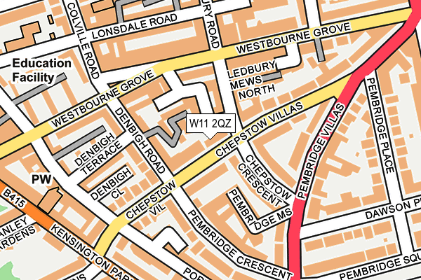 W11 2QZ map - OS OpenMap – Local (Ordnance Survey) W11 2QZ map - OS OpenMap – Local (Ordnance Survey)