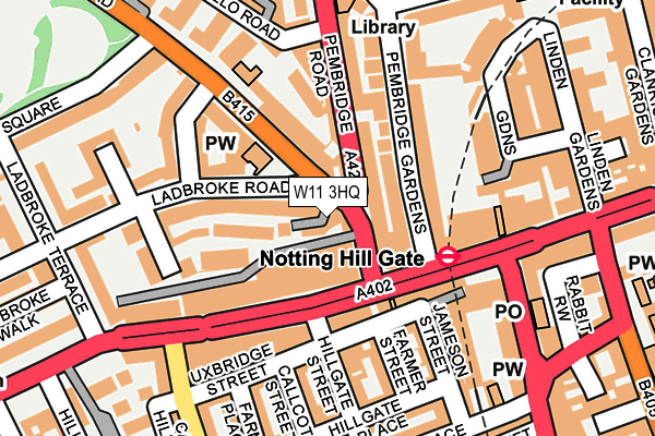 W11 3HQ map - OS OpenMap – Local (Ordnance Survey) W11 3HQ map - OS OpenMap – Local (Ordnance Survey)