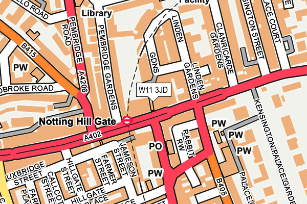 W11 3JD map - OS OpenMap – Local (Ordnance Survey) W11 3JD map - OS OpenMap – Local (Ordnance Survey)