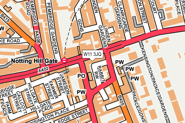 W11 3JQ map - OS OpenMap – Local (Ordnance Survey)