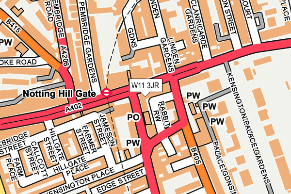 W11 3JR map - OS OpenMap – Local (Ordnance Survey) W11 3JR map - OS OpenMap – Local (Ordnance Survey)