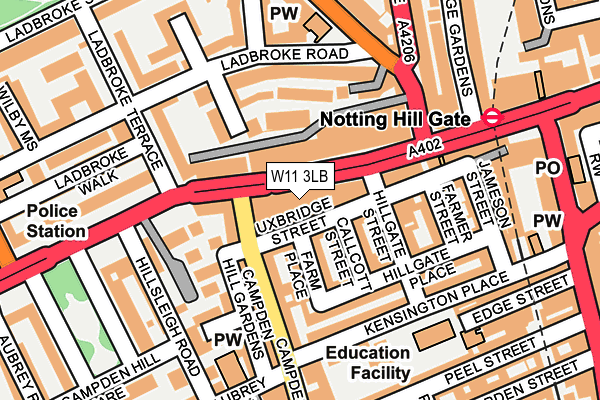 W11 3LB map - OS OpenMap – Local (Ordnance Survey)