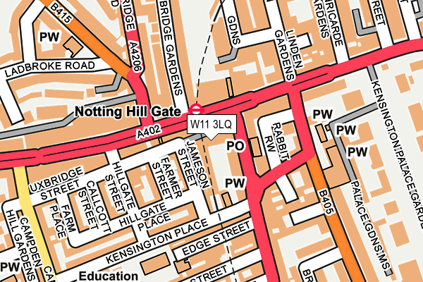 W11 3LQ map - OS OpenMap – Local (Ordnance Survey) W11 3LQ map - OS OpenMap – Local (Ordnance Survey)