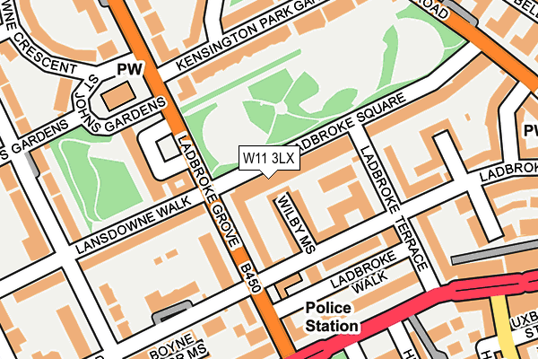 W11 3LX map - OS OpenMap – Local (Ordnance Survey) W11 3LX map - OS OpenMap – Local (Ordnance Survey)