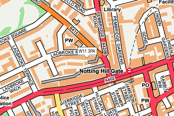 W11 3PA map - OS OpenMap – Local (Ordnance Survey) W11 3PA map - OS OpenMap – Local (Ordnance Survey)