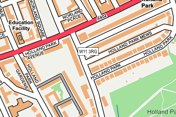 W11 3RG map - OS OpenMap – Local (Ordnance Survey) W11 3RG map - OS OpenMap – Local (Ordnance Survey)