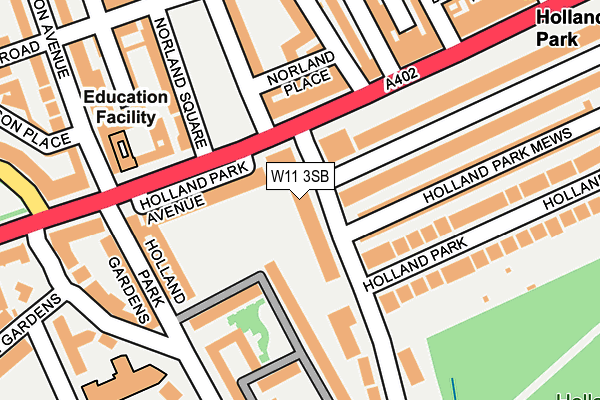 W11 3SB map - OS OpenMap – Local (Ordnance Survey) W11 3SB map - OS OpenMap – Local (Ordnance Survey)