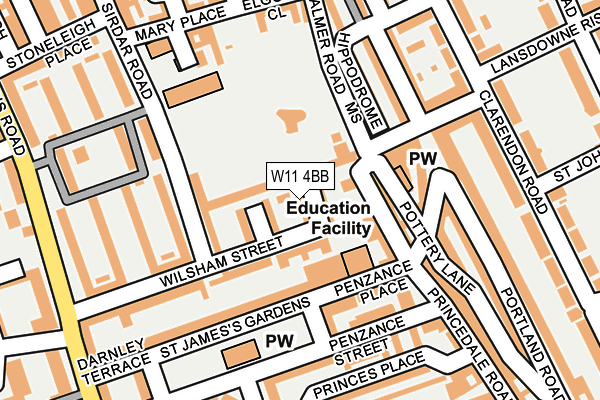 W11 4BB map - OS OpenMap – Local (Ordnance Survey) W11 4BB map - OS OpenMap – Local (Ordnance Survey)