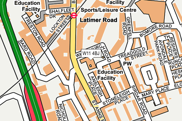 W11 4BJ map - OS OpenMap – Local (Ordnance Survey)