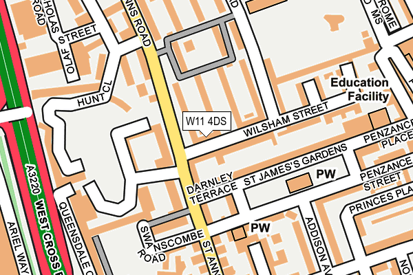 W11 4DS map - OS OpenMap – Local (Ordnance Survey) W11 4DS map - OS OpenMap – Local (Ordnance Survey)