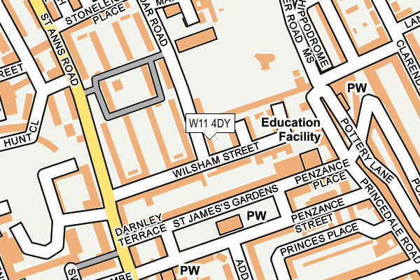 W11 4DY map - OS OpenMap – Local (Ordnance Survey) W11 4DY map - OS OpenMap – Local (Ordnance Survey)
