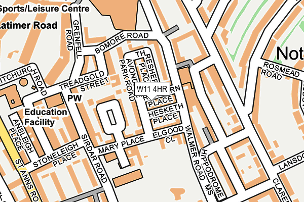 W11 4HR map - OS OpenMap – Local (Ordnance Survey) W11 4HR map - OS OpenMap – Local (Ordnance Survey)