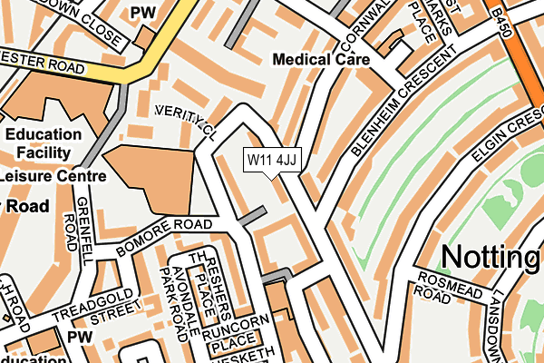 W11 4JJ map - OS OpenMap – Local (Ordnance Survey) W11 4JJ map - OS OpenMap – Local (Ordnance Survey)