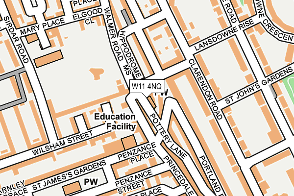 W11 4NQ map - OS OpenMap – Local (Ordnance Survey) W11 4NQ map - OS OpenMap – Local (Ordnance Survey)