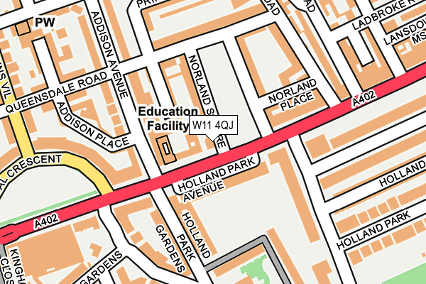 W11 4QJ map - OS OpenMap – Local (Ordnance Survey) W11 4QJ map - OS OpenMap – Local (Ordnance Survey)