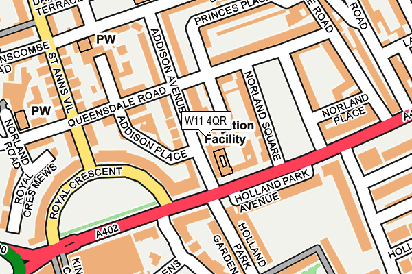 W11 4QR map - OS OpenMap – Local (Ordnance Survey) W11 4QR map - OS OpenMap – Local (Ordnance Survey)