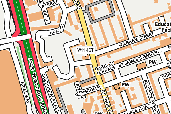 W11 4ST map - OS OpenMap – Local (Ordnance Survey) W11 4ST map - OS OpenMap – Local (Ordnance Survey)