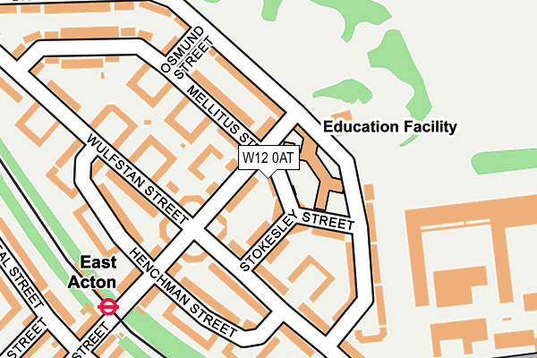 W12 0AT map - OS OpenMap – Local (Ordnance Survey)