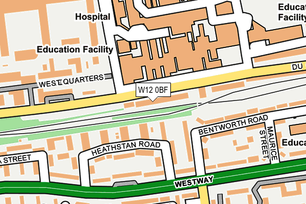 W12 0BF map - OS OpenMap – Local (Ordnance Survey) W12 0BF map - OS OpenMap – Local (Ordnance Survey)