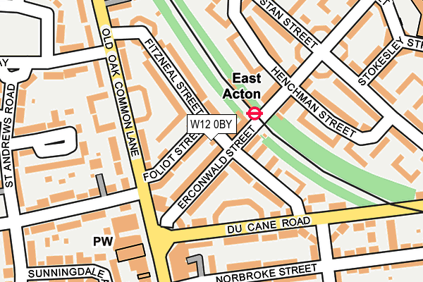 W12 0BY map - OS OpenMap – Local (Ordnance Survey) W12 0BY map - OS OpenMap – Local (Ordnance Survey)