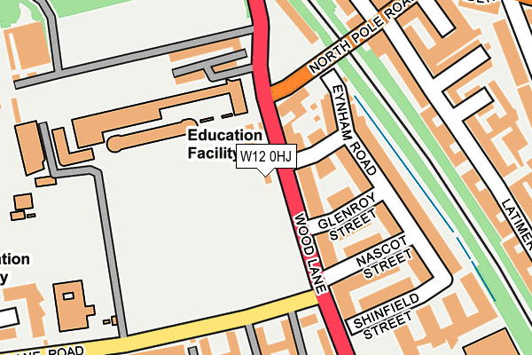 W12 0HJ map - OS OpenMap – Local (Ordnance Survey) W12 0HJ map - OS OpenMap – Local (Ordnance Survey)