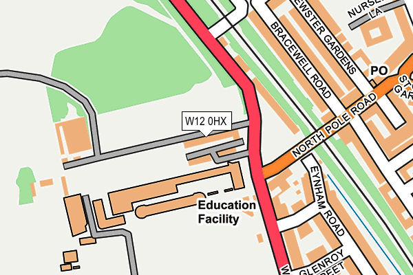 W12 0HX map - OS OpenMap – Local (Ordnance Survey) W12 0HX map - OS OpenMap – Local (Ordnance Survey)